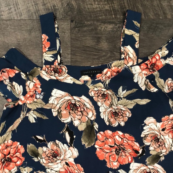 Floral Ruffled Cold Shouder Top By Sanctuary - Picture 2 of 5